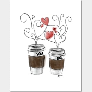 A latte of love between you and me. Posters and Art